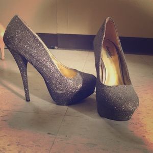 Charlotte Russe glitter heels
